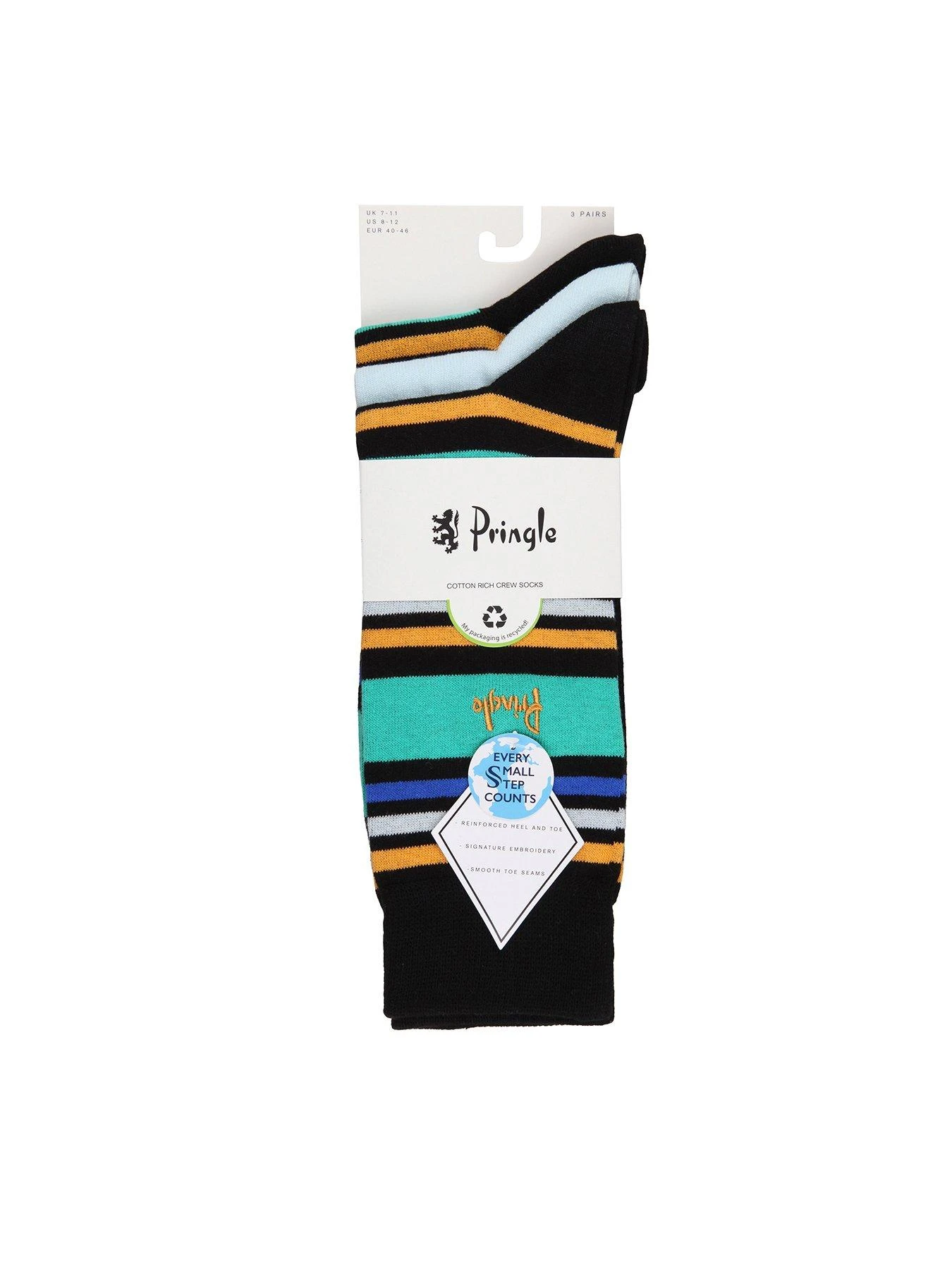 PRINGLE Fashion Jacquards Socks - 3 Pack - Multi 3 PRINGLE Fashion Jacquards Socks - 3 Pack - Multi - Image 3