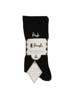 PRINGLE Cotton Blend Half Cushioned Sports Socks - 3 Pack -Barbou Clothing Shop VQ8RF SQ3 0000000004 BLACK SLd1