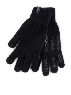 TOTES Brushed Thermal Knitted Smartouch Gloves