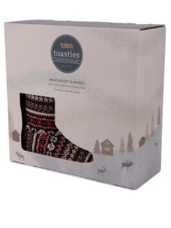 TOTES Fairisle Knit Boot Slippers - Multi -Barbou Clothing Shop VQA6U SQ3 0000000029 MULTI SLb