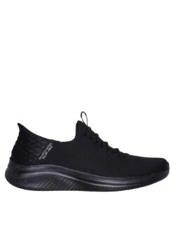 Skechers Slip-ins Jersey Mesh Wide Fit Memory Foam Trainers - Black