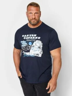 BadRhino Canyon Caverns T-Shirt - Navy 
