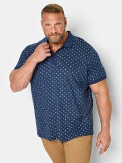 BadRhino Shell Polo Shirt - Navy 