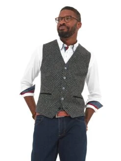 Joe Browns Joe Browns Charming Check Waistcoat - Dark Grey