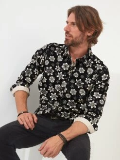 Joe Browns Joe Browns Fully Loaded Festive Long Sleeve Shirt - Black