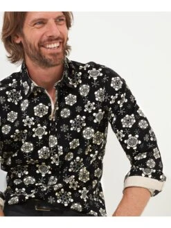 Joe Browns Joe Browns Fully Loaded Festive Long Sleeve Shirt - Black -Barbou Clothing Shop VRRRK SQ4 0000000004 BLACK MDd