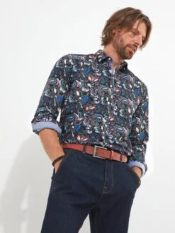 Joe Browns Party Paisley Long Sleeve Shirt - Black