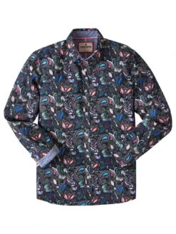Joe Browns Party Paisley Long Sleeve Shirt - Black -Barbou Clothing Shop VRRRM SQ5 0000000004 BLACK MDd1