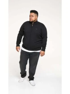 D555 Zip Through Knitted Sweater - Black -Barbou Clothing Shop VRUZR SQ4 0000000004 BLACK MDd