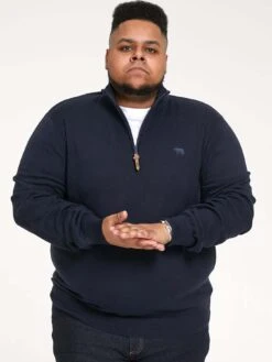 D555 Quarter Zip Knitted Sweater