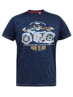 D555 Motorbike Print T-Shirt -Barbou Clothing Shop VRV04 SQ5 0000000048 NAVY MDd1