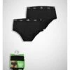 D555 2pk Y Front Cotton Briefs - Black